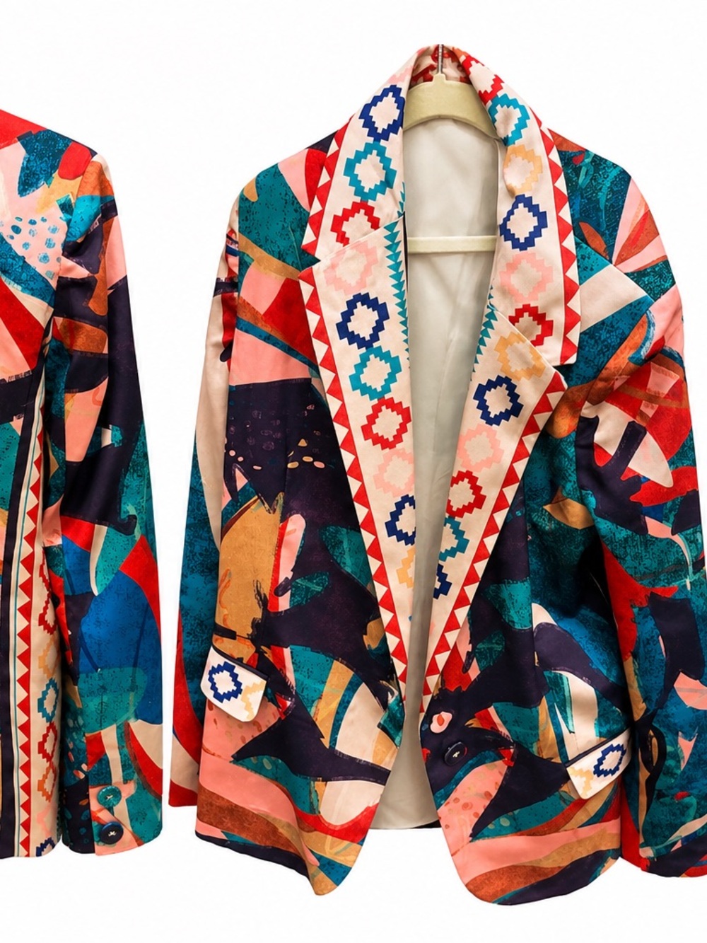 Ranna Gill Multicolor Abstract Printed Blazer
